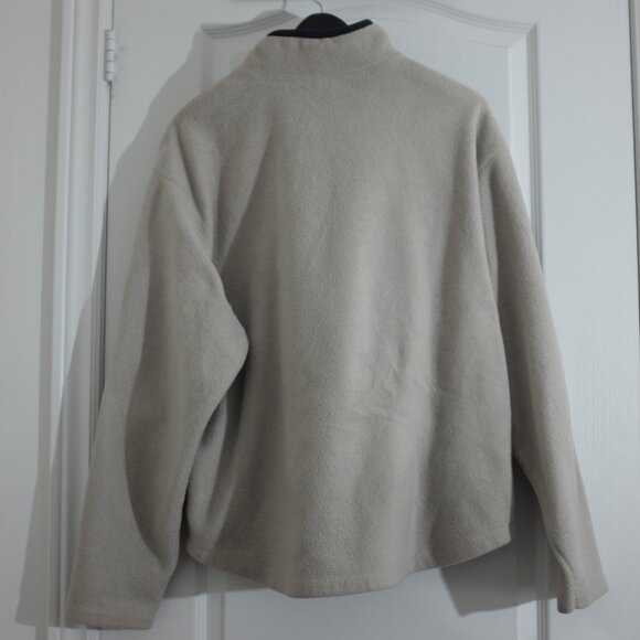 Vintage Old Navy cream sherpa fleece jacket half zip size XL - Picture 2 of 12